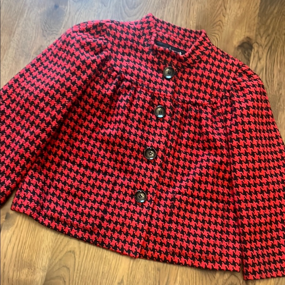 LAL Live a Little Wool Blend Lined Blazer Jacket Size Small Front Pockets